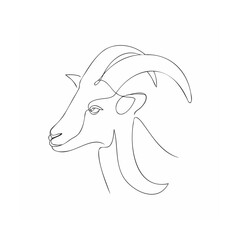 vector illustration of a goat