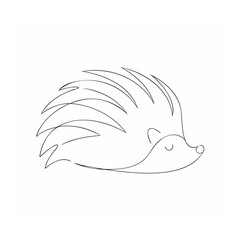 vector illustration of a hedgehog