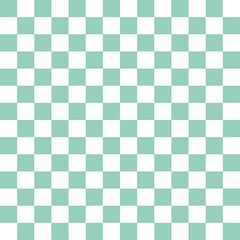 Green and white checkerboard seamless pattern