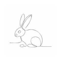 vector illustration of a rabbit