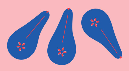 Abstract appetizing Vegetables collection. Decorative abstract horizontal banner with colorful doodles. Hand-drawn modern illustrations with Vegetables, abstract elements. Cucumber, peas, pepper.	
