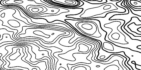 Abstract geographic topographic map style, elevation lines forming organic shapes, high contrast.
