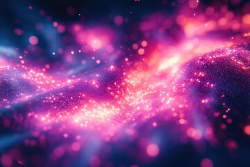 Fototapeta premium A mesmerizing nebula of pink and purple, awash in stardust, evokes the beauty and vastness of space.