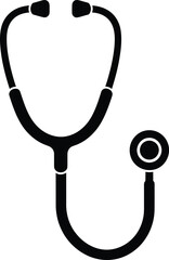 Vector illustration of a stethoscope medical instrument representing healthcare diagnostics and medicine in minimalist design