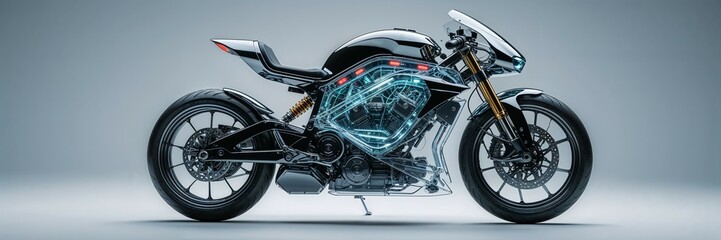Obraz premium A1 Zukünftige Motorrad Futuristisch 