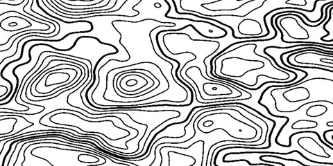 Abstract geographic topographic map style, elevation lines forming organic shapes, high contrast.