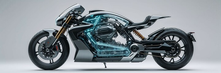 Fototapeta premium A1 Zukünftige Motorrad Futuristisch 