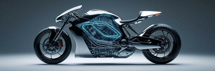 Fototapeta premium Zukünftige Motorrad die voll Cool sind 