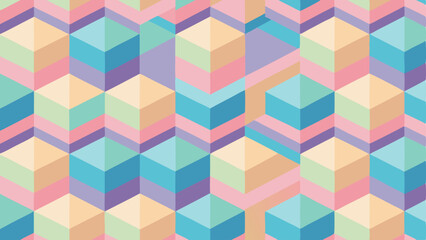 Obraz premium Geometric colorful pastel pattern seamless abstract background suitable for various designs