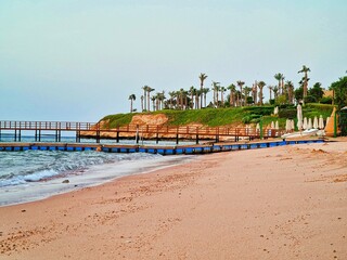 sunset on the coast of the Red Sea of ​​Egypt