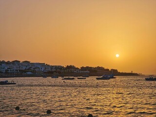 sunset on the coast of the Red Sea of ​​Egypt