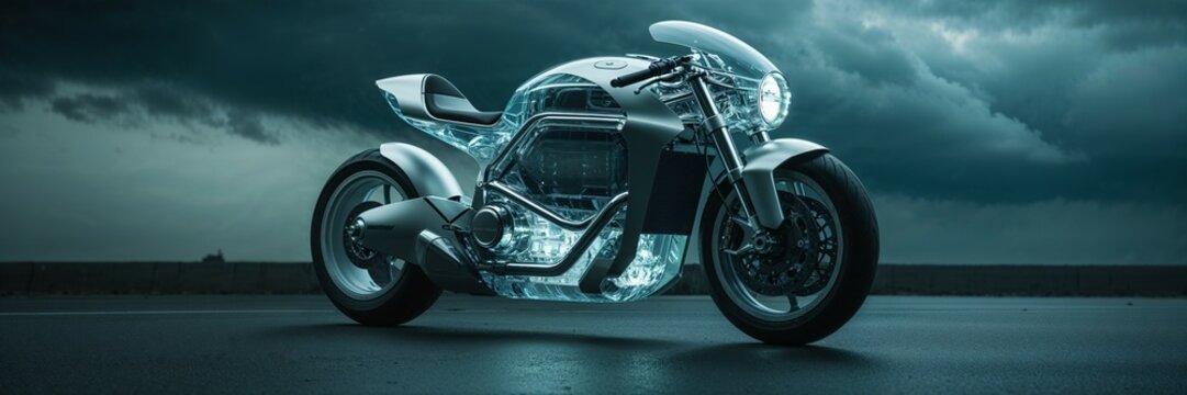 1A Zuk&uuml;nftige Motorrad Transparente Stil 