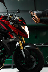 Motorcycle system diagnostic, scanning for faults across engine, electrical, and sensor modules to...
