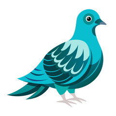 Obraz premium pigeon bird silhouette and illustration vector with editable design 