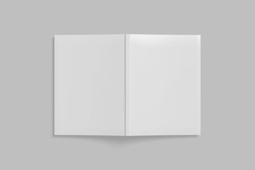 cover book a4 top view gray background for mockup