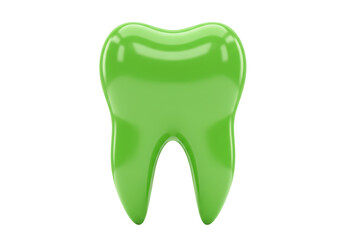 Isolated Green Tooth Model for Dental Health