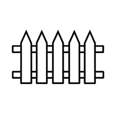 Detailed vector illustration of a backyard fence design perfect for landscaping and home improvement projects