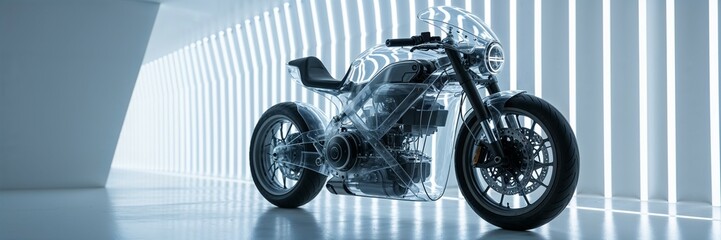 1A Zukünftige Motorrad Transparente Stil 