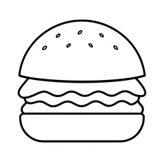 Delicious juicy hamburger vector illustration perfect for restaurant menus food blogs and advertising