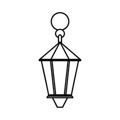 Detailed vector design of a hanging outdoor lantern with intricate details and realistic shadows
