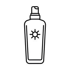 Realistic sunscreen bottle mockup vector design for packaging branding and advertising