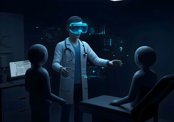 3D doctor using augmented reality glasses for virtual diagnosis and patient interaction