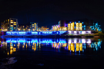 Haymarket Plaza and Phoenix Park Footbridge at Night
