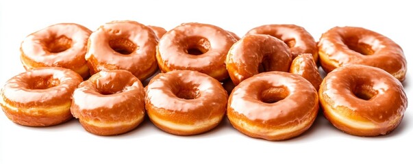 Glazed Donut Pile High-Angle Close-Up Shot, Food Photography, Sweet Treats, Bakery Donuts, Food Photography