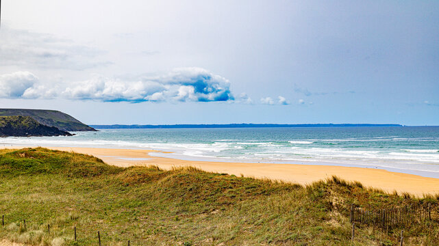 Crozon in Finistere Morgat La palue beach and le Cap de la chevre French South brittany