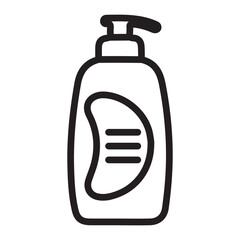Shampoo Bottle Vector Line Icon Design