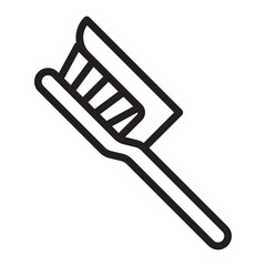 Toothbrush Vector Line Icon Design