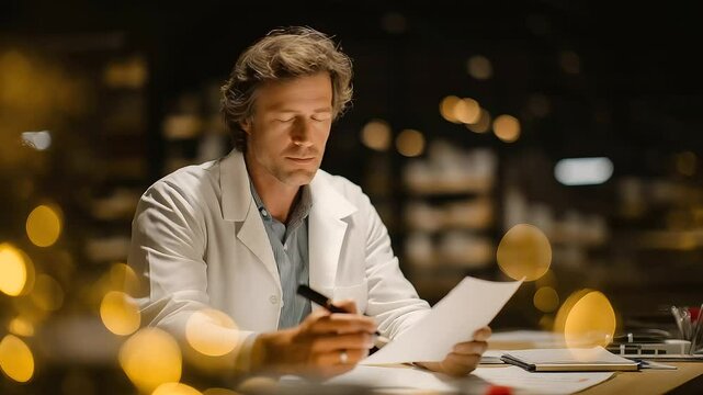 Doctor Reviewing Allergy Blood Test Results