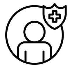 Hospitalization Vector Line Icon Design