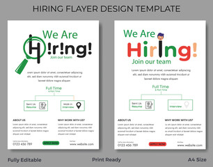 hiring, job, flyer, recruitment, template, design, advertisement, apply, application, work, career, opportunity, business, company, creative, modern, graphic, vector, illustration, document, layout, a