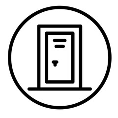 Locker Vector Line Icon Design