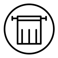 Towel Vector Line Icon Design