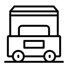 Snack Bar Vector Line Icon Design