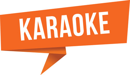 karaoke banner. karaoke speech bubble, label, sticker, sign template.
