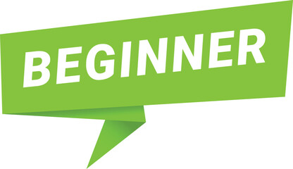 beginner banner  beginner speech bubble, label, sticker, sign template
