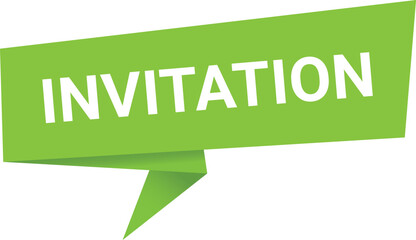 Invitation sticker. invitation sign on transparent background.