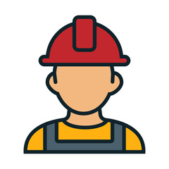 Construction worker in safety gear at a site