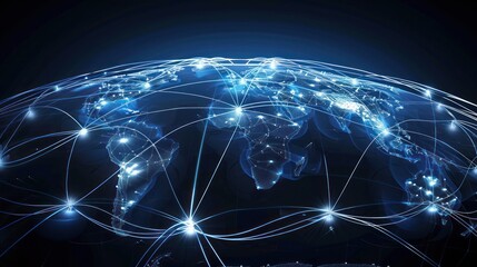 Obraz premium Global network sphere