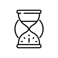 Ícone de tempo minimalista com contorno em SVG

