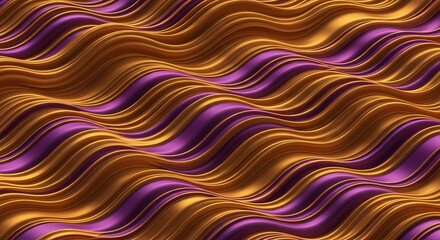 Obraz premium Golden Purple Waves: Luxury, Elegance, and Fluidity for Creative Projects