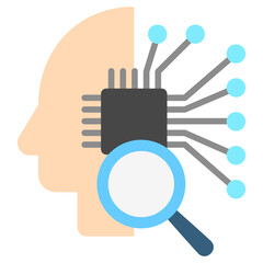 Evaluation mini illustration flat color icon, use for machine learning, education, technology industry, UI, UX kit, app and web development, digital or print.