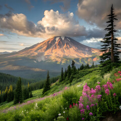 Fototapeta premium mt fuji in spring