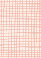 Beige and pink checkered lines watercolor paper background.