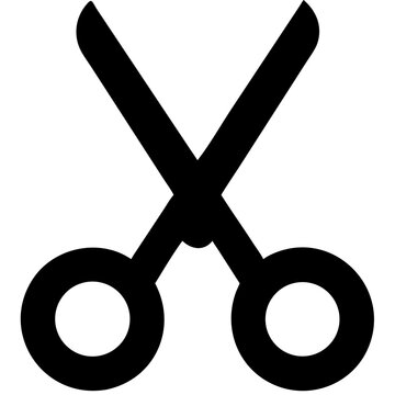 Barber scissors icon for beauty and cosmetology