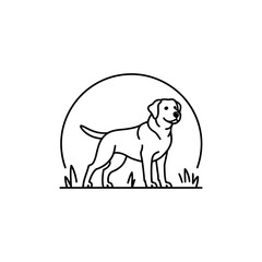 Labrador Retriever Monoline Logo