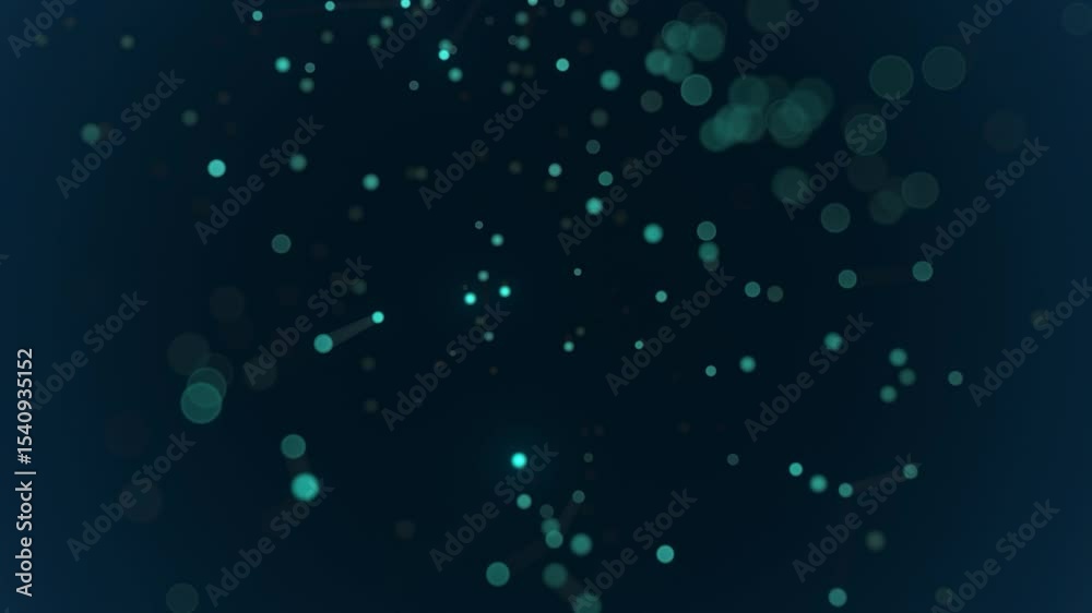 Poster abstract technology network background loop with connecting dots and lines, representing data flow a